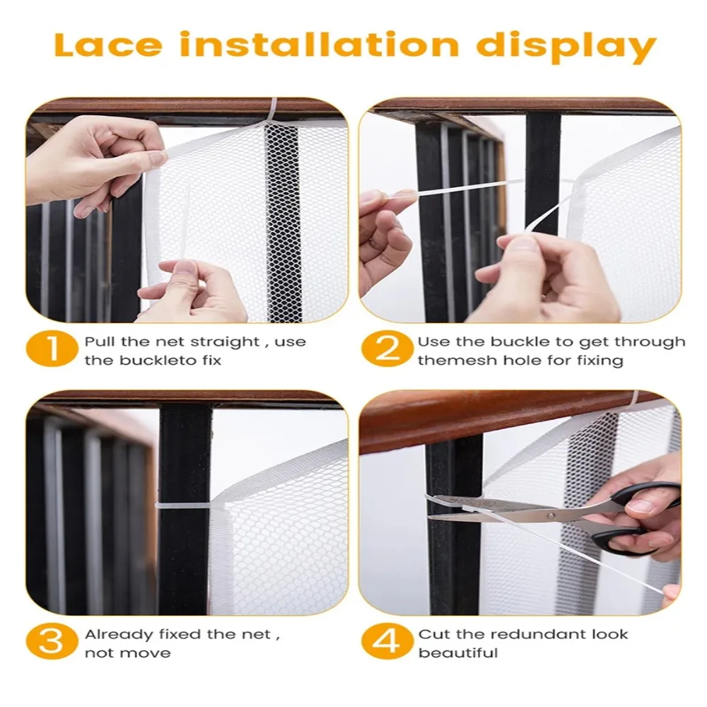 2M/3M Children Safety Protective Net Durable Fine Mesh Kids Stairs Safety Net Multipurpose Cat Pet Safe Fence Net