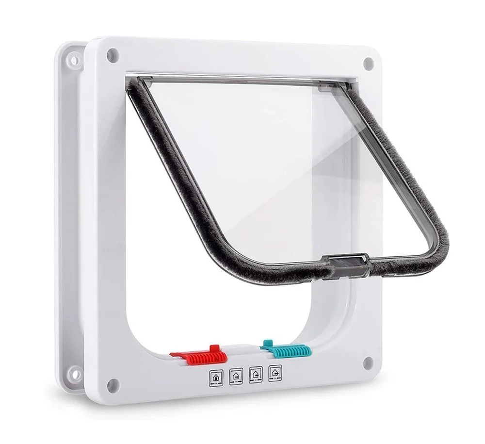 Pet free access door and cat hole for cats and small dogs to enter exit, installable on glass wooden iron doors and windows