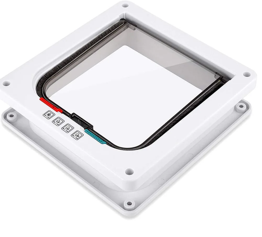 Pet free access door and cat hole for cats and small dogs to enter exit, installable on glass wooden iron doors and windows