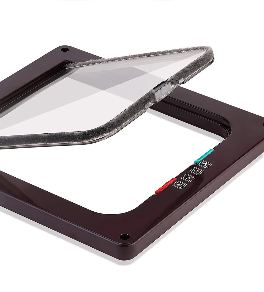 Pet free access door and cat hole for cats and small dogs to enter exit, installable on glass wooden iron doors and windows