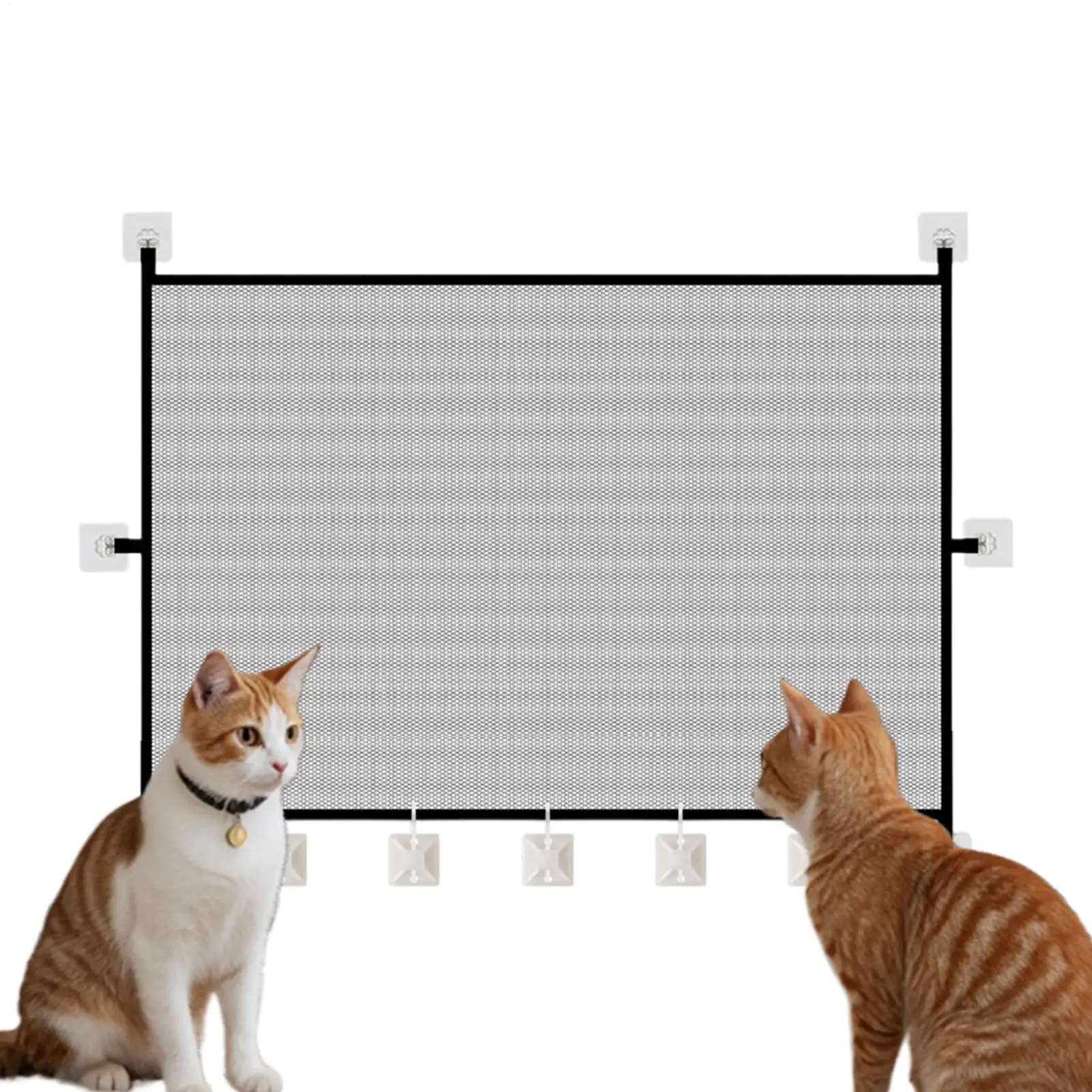 Folding Pet Gate Safety Stairs Animals Mesh Fence Retractable Mesh Gate Doors Childproofing  For Kitten Bunny Toddler