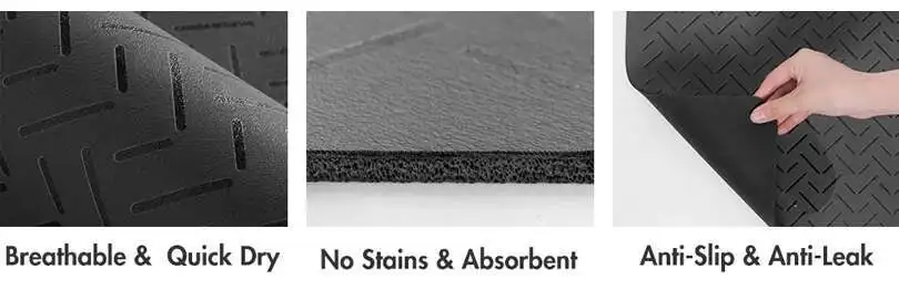 60X90CM Pet Dog Feeding Mat Pet Placemat for Food and Water Bowl with Waterproof Rubber Backing Quick Dry Water Mat for Dog Cat