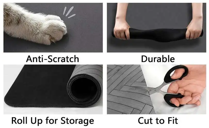 60X90CM Pet Dog Feeding Mat Pet Placemat for Food and Water Bowl with Waterproof Rubber Backing Quick Dry Water Mat for Dog Cat