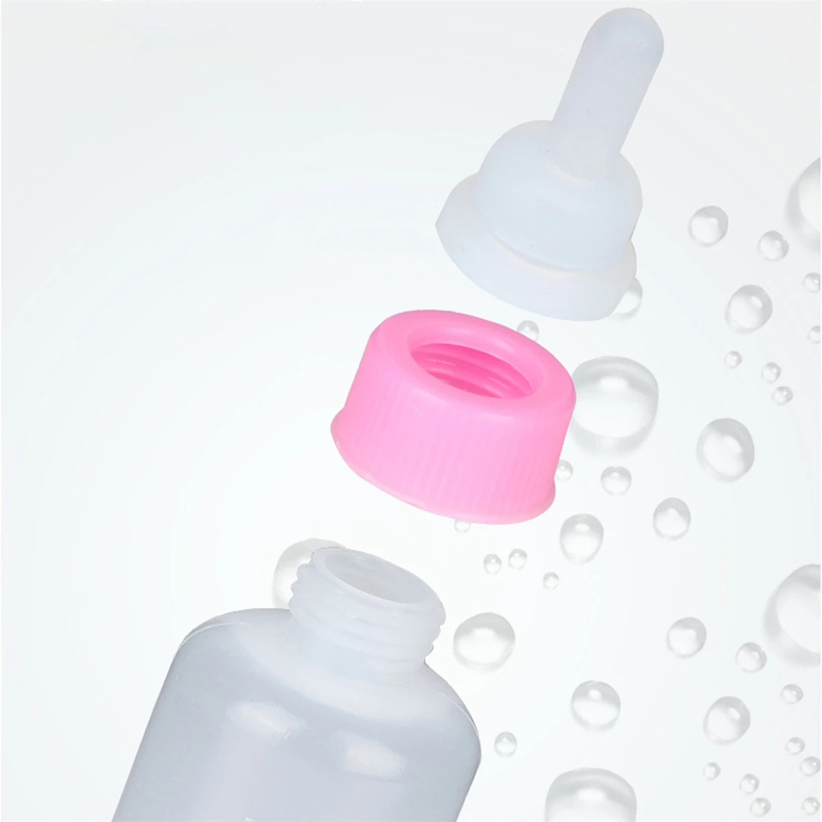 1 Set 50cc Pet Cat Milk Bottle Dog Cat Silicone Milk Bottle Portable Kitten Feeding Drinking Water Milk Nursing Bottle Red/Blue