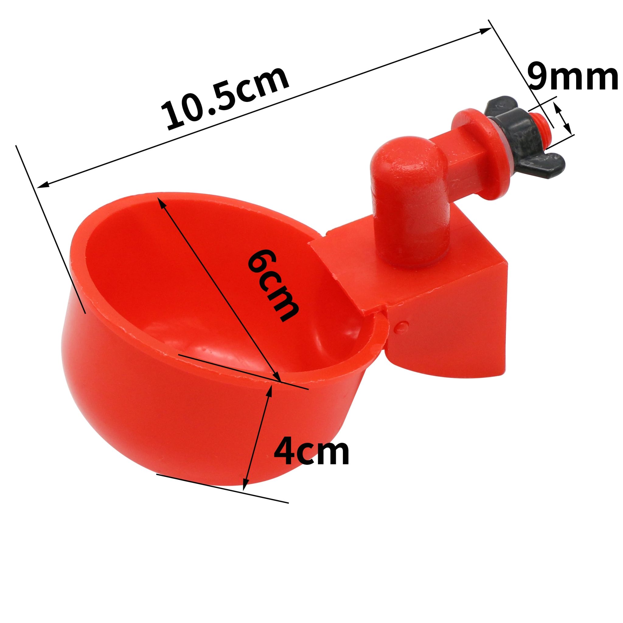 2Pcs Automatic Chicken Waterer Cups Plastic Chicken Feeder Bowl  for Poultry Automatic Chicken Watering System