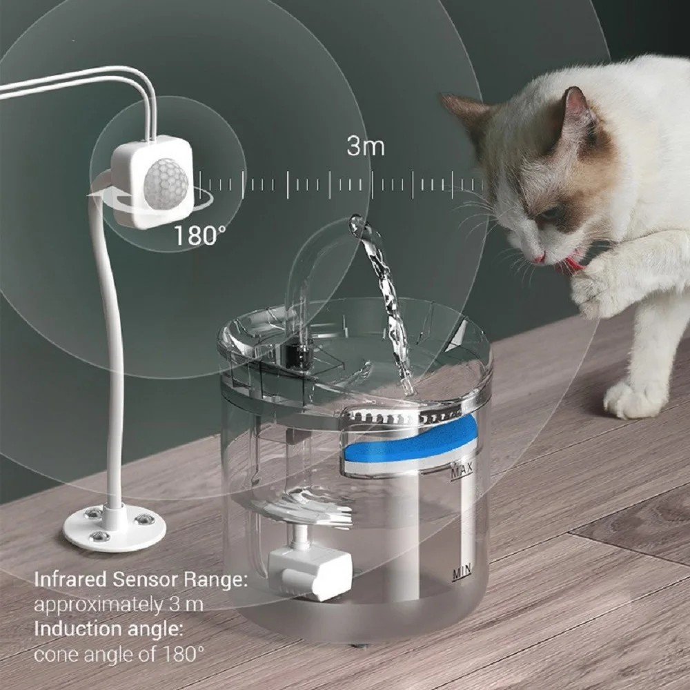 Intelligent Cat Water Fountain Auto Filter USB Electric Mute Dog Drinker Bowl Recirculate Filtring For Cats Pet Water Dispenser