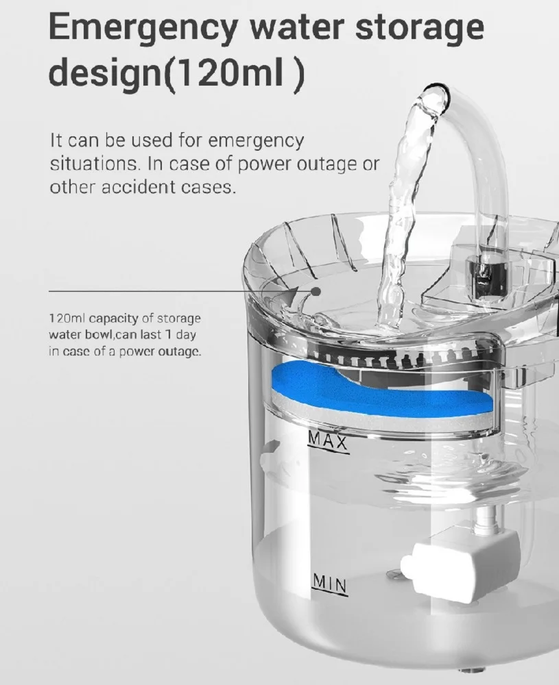 Intelligent Cat Water Fountain Auto Filter USB Electric Mute Dog Drinker Bowl Recirculate Filtring For Cats Pet Water Dispenser