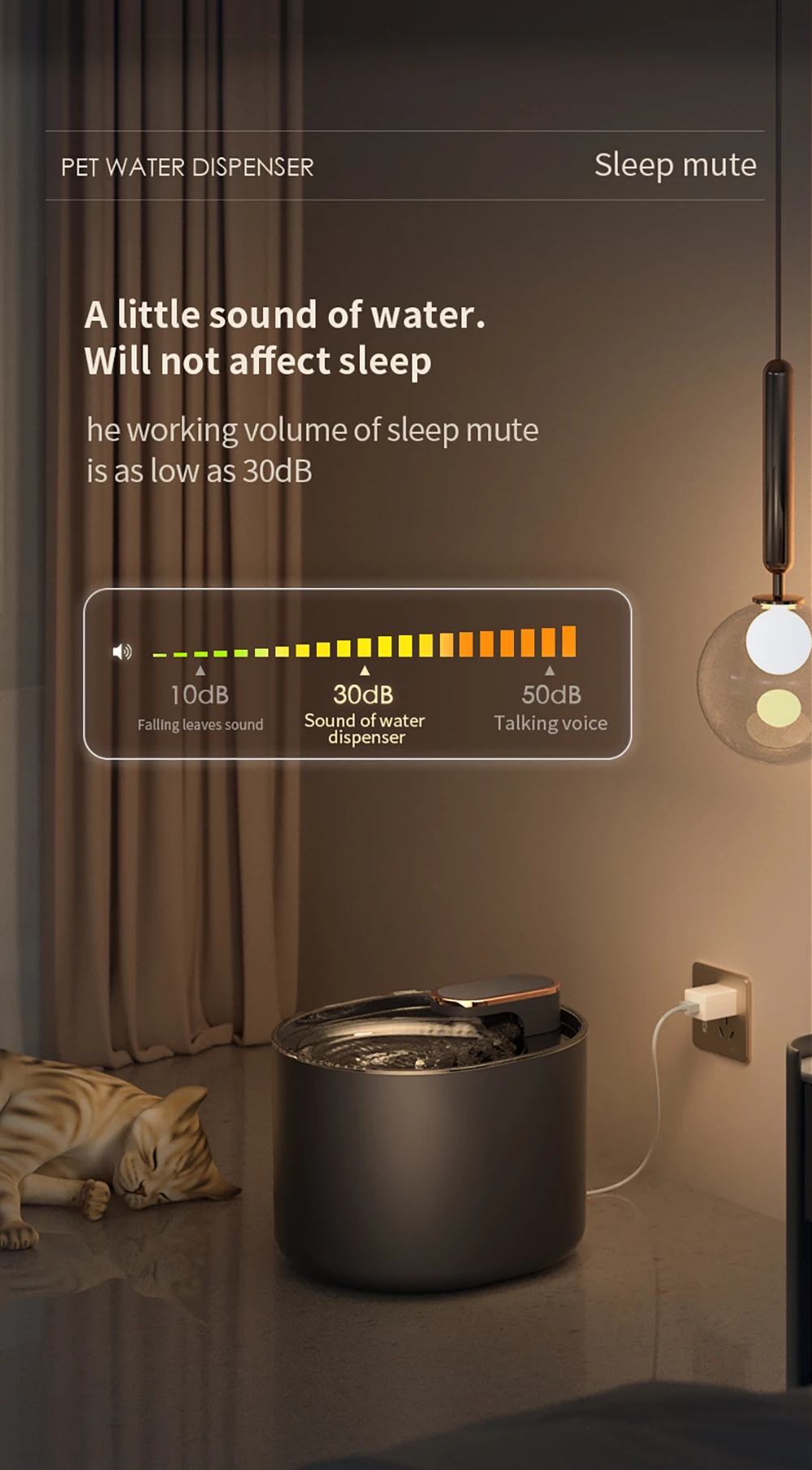 3L Pet Automatic Water Fountain With LED Light Ultra Silent Pet Drinking Water Fountain USB Cats Electric Mute Pet Water Feeder