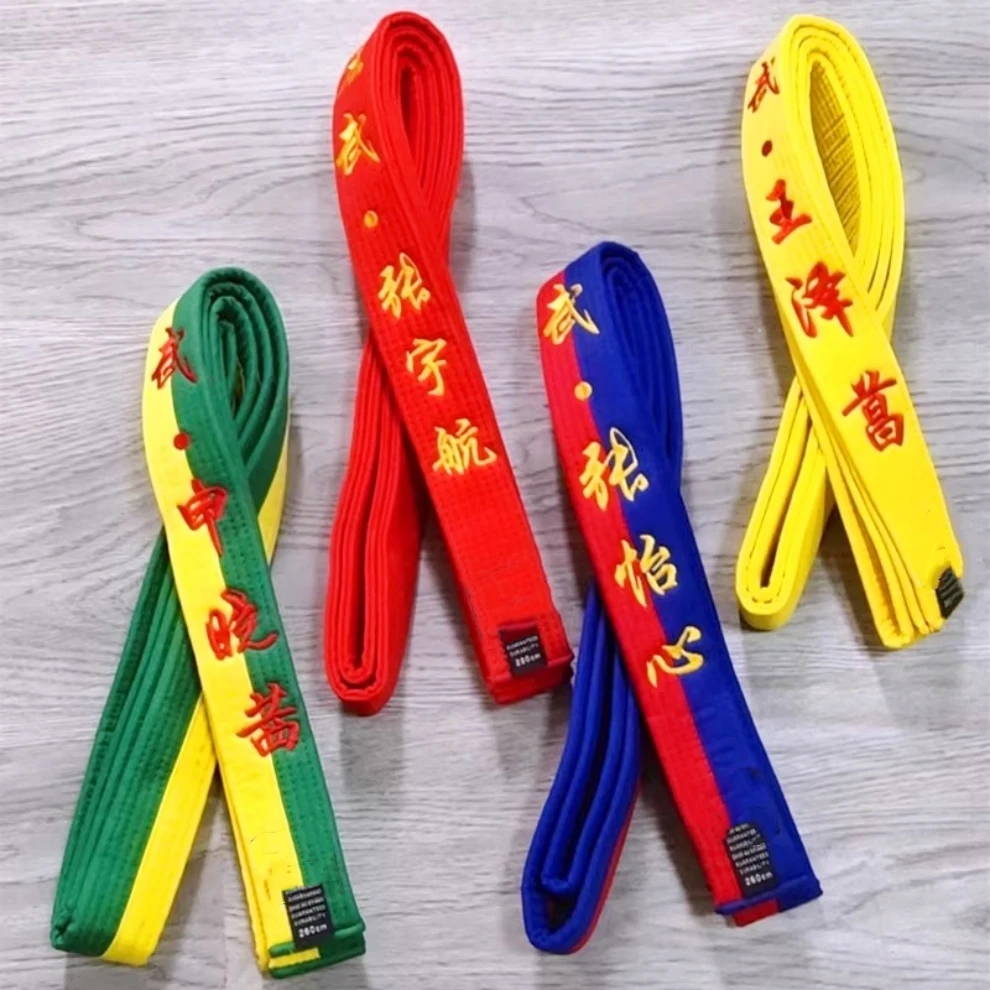 160cm-320cm Mutlicolors Taekwondo Belts Kids Adults Karate Belt Ribbon Waistband Martial Arts Judo Black Brown Purple Orange