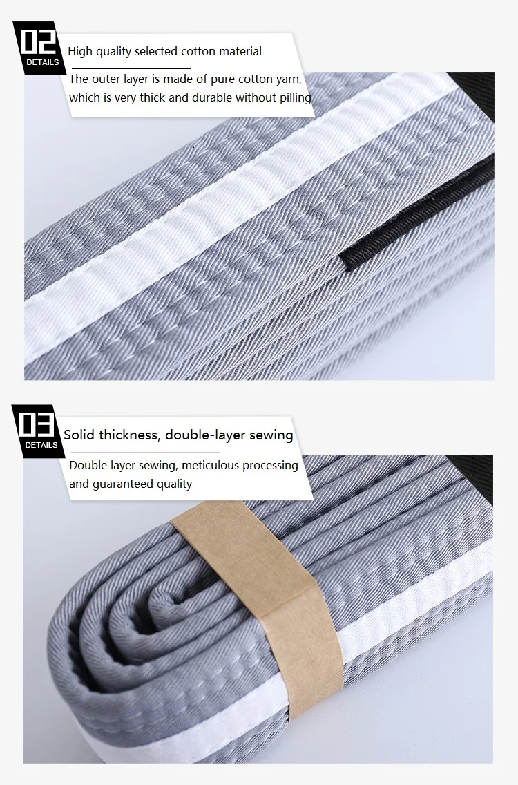 New Sports Jiu Jitsu Brazilian JiuJitsu Belt Youth BJJ Gi For Kids With Ranking Stripes Martial Arts Belts