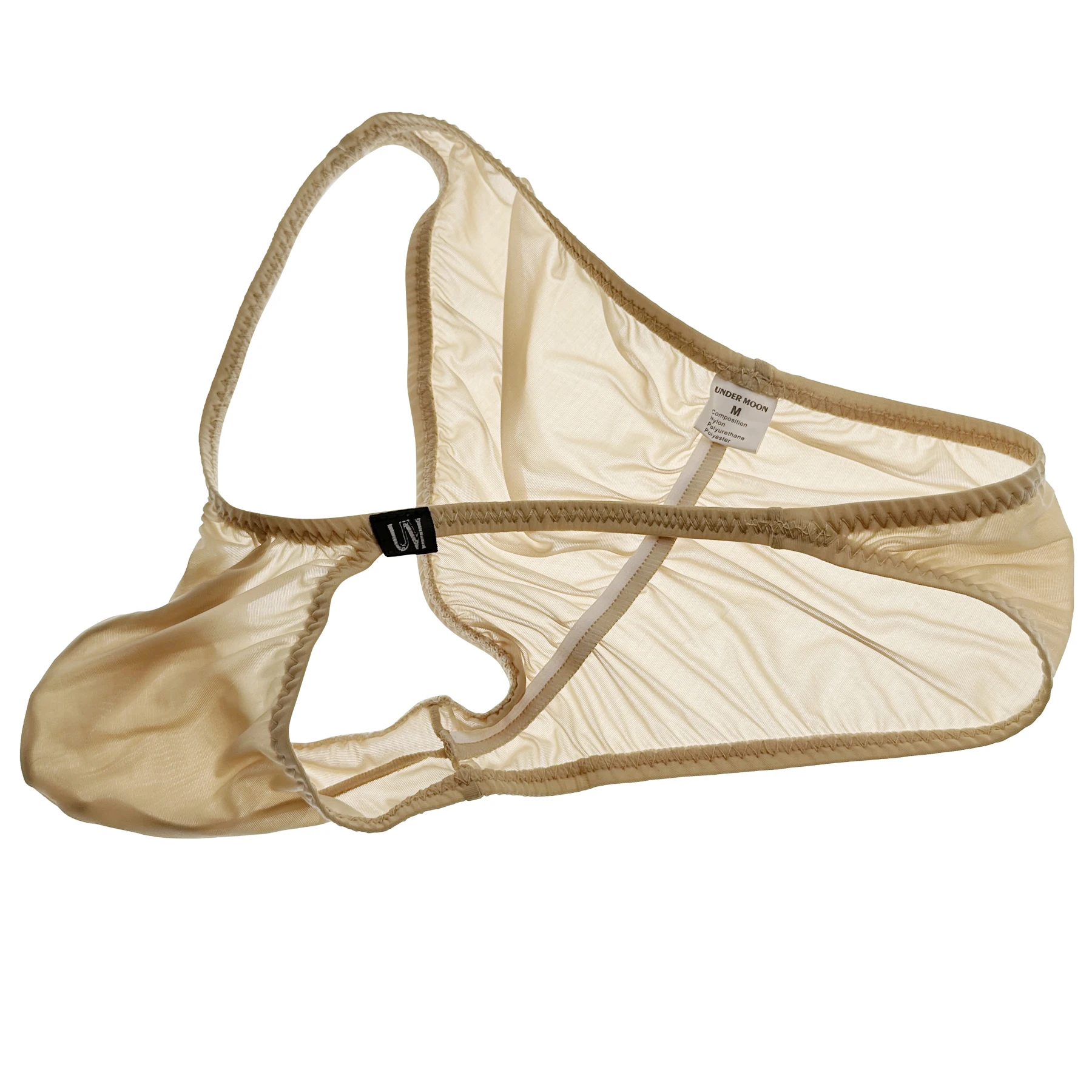 Men's Ultra Low Waist Buttock Briefs Thin Ice Translucent Sexy Underwear Comfortable Modern Fashion Briefs