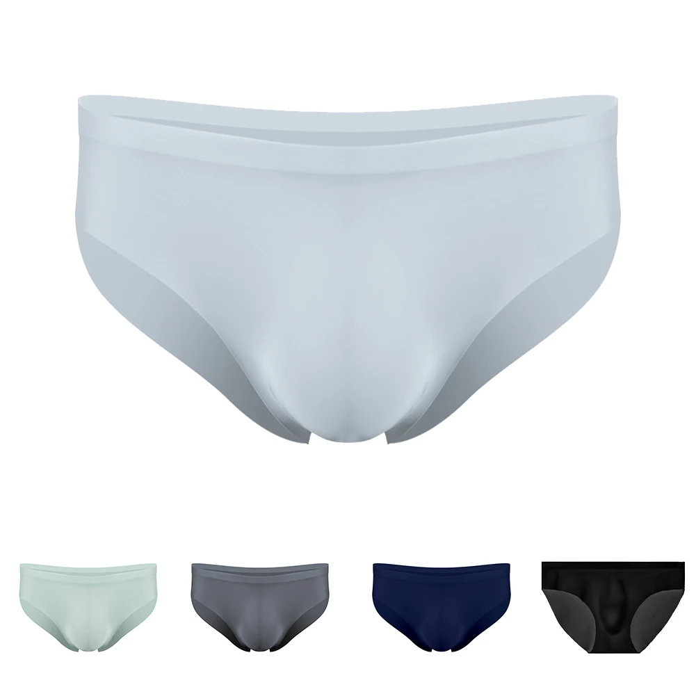 Breathable Panties Ice Silk Briefs Everyday Comfort Soft Fabric Men Underwear Panties Classic Style Comfortable Fit Pouch Style