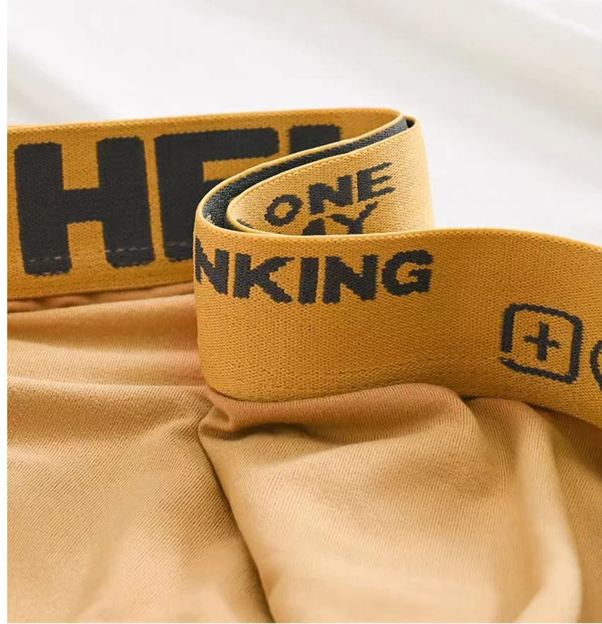 5PCS Boxer Panties Men Letter Underwear Trunks Sexy Underpant Comfortable Breathable Soft Cotton Panties Boxer Shorts Plus Size