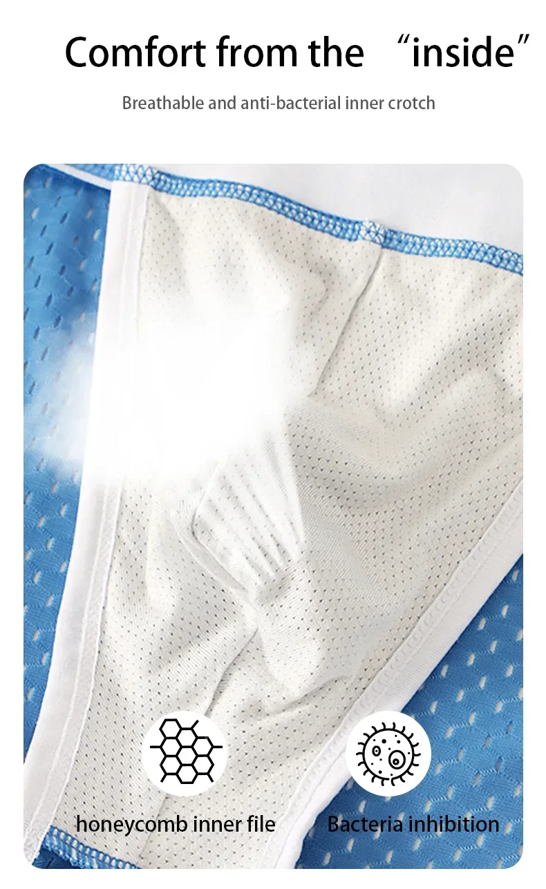 Men'S Soft Briefs Underpants Mesh Underwear Breathable Boxer Panties Tanga Hombre