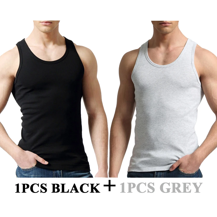 Tank Tops Men 100% Cotton Solid Vest Male Breathable Sleeveless Tops Slim Casual Gym Running Comfortable Undershirt Mens Gift