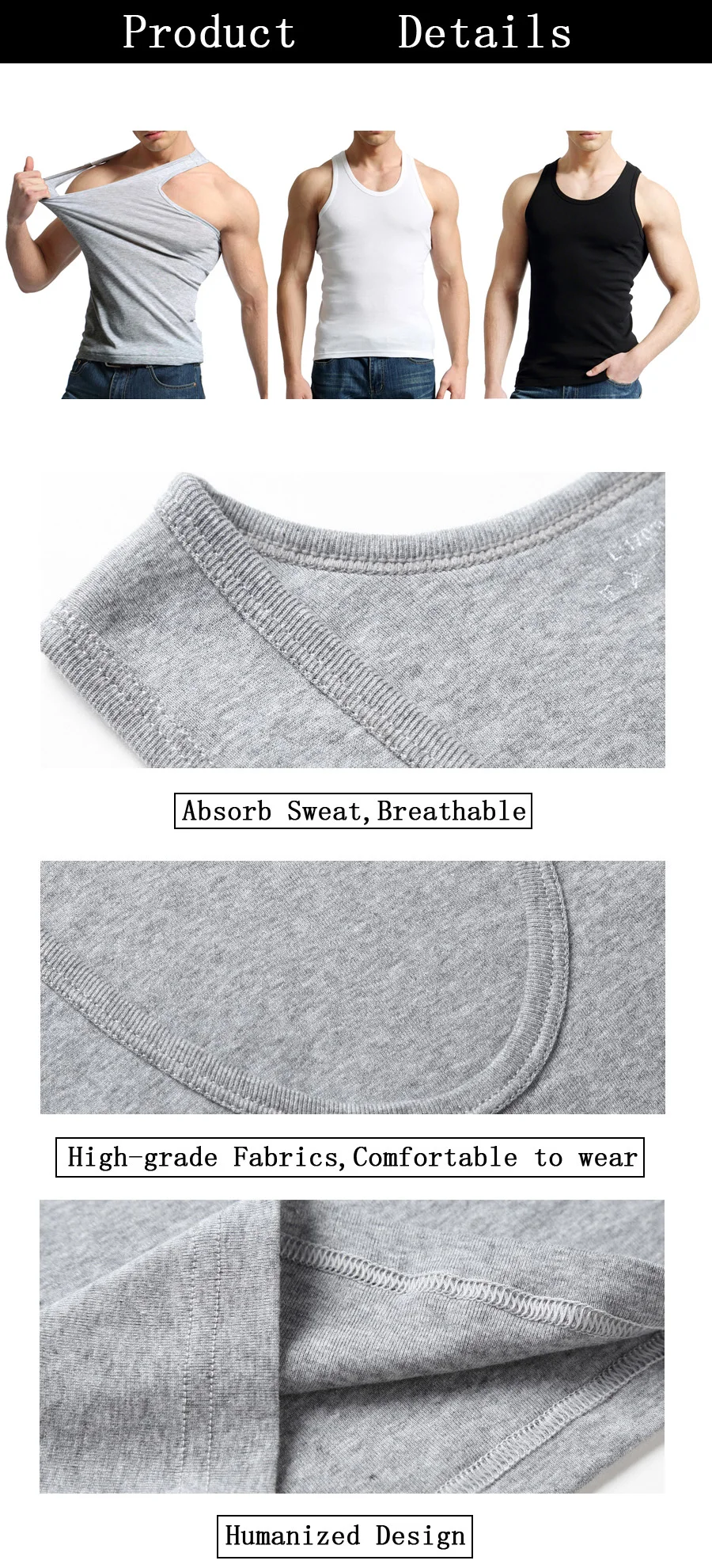 Tank Tops Men 100% Cotton Solid Vest Male Breathable Sleeveless Tops Slim Casual Gym Running Comfortable Undershirt Mens Gift