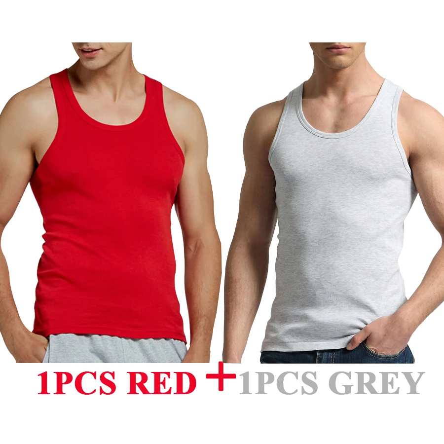 Tank Tops Men 100% Cotton Solid Vest Male Breathable Sleeveless Tops Slim Casual Gym Running Comfortable Undershirt Mens Gift