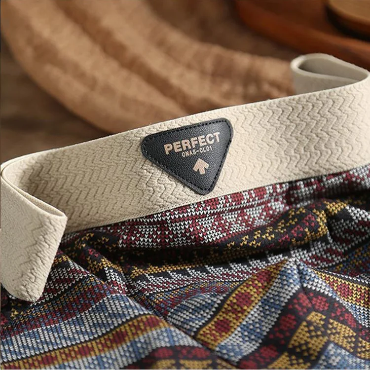 retro printed ethnic style underwear man Comfortable breathable antibacterial Underpants personalized printed boxer shorts men