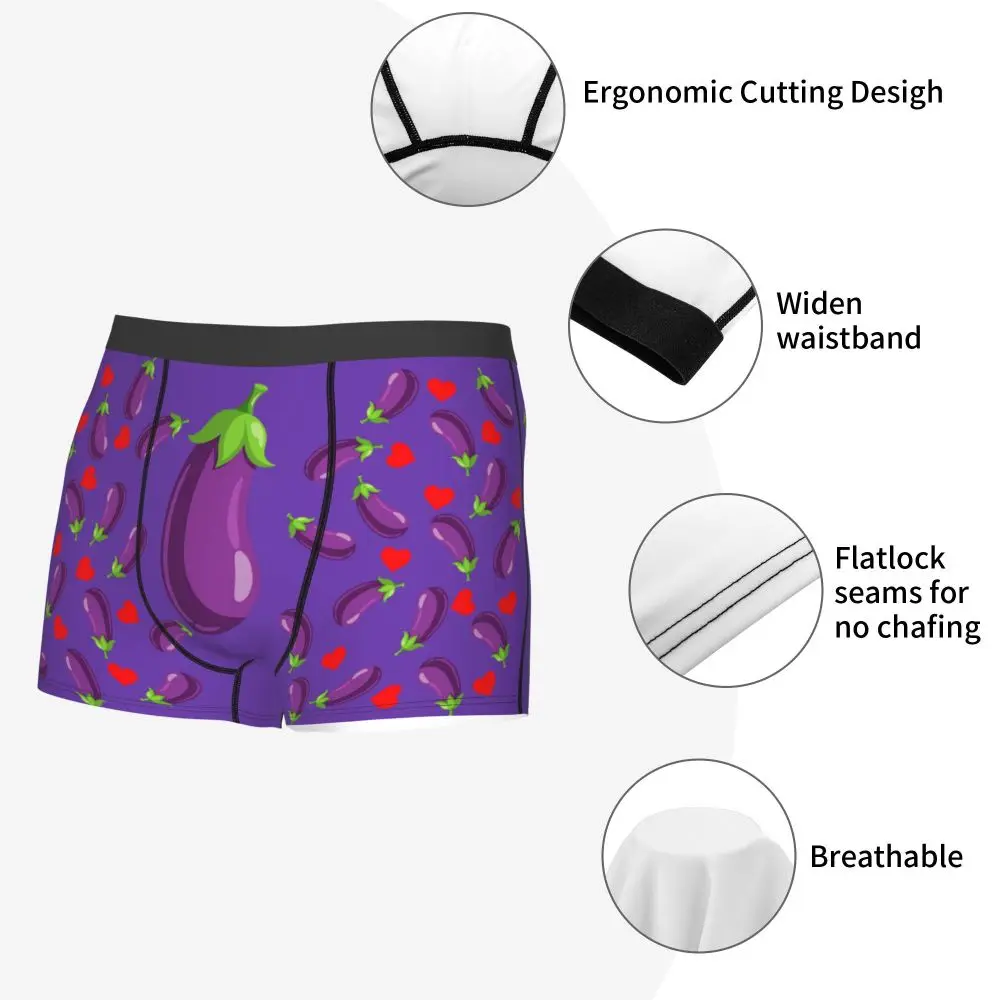 Custom Carrot With Hearts Underwear Men Printed Personalized Custom Boxer Briefs Shorts Panties Breathable Underpants