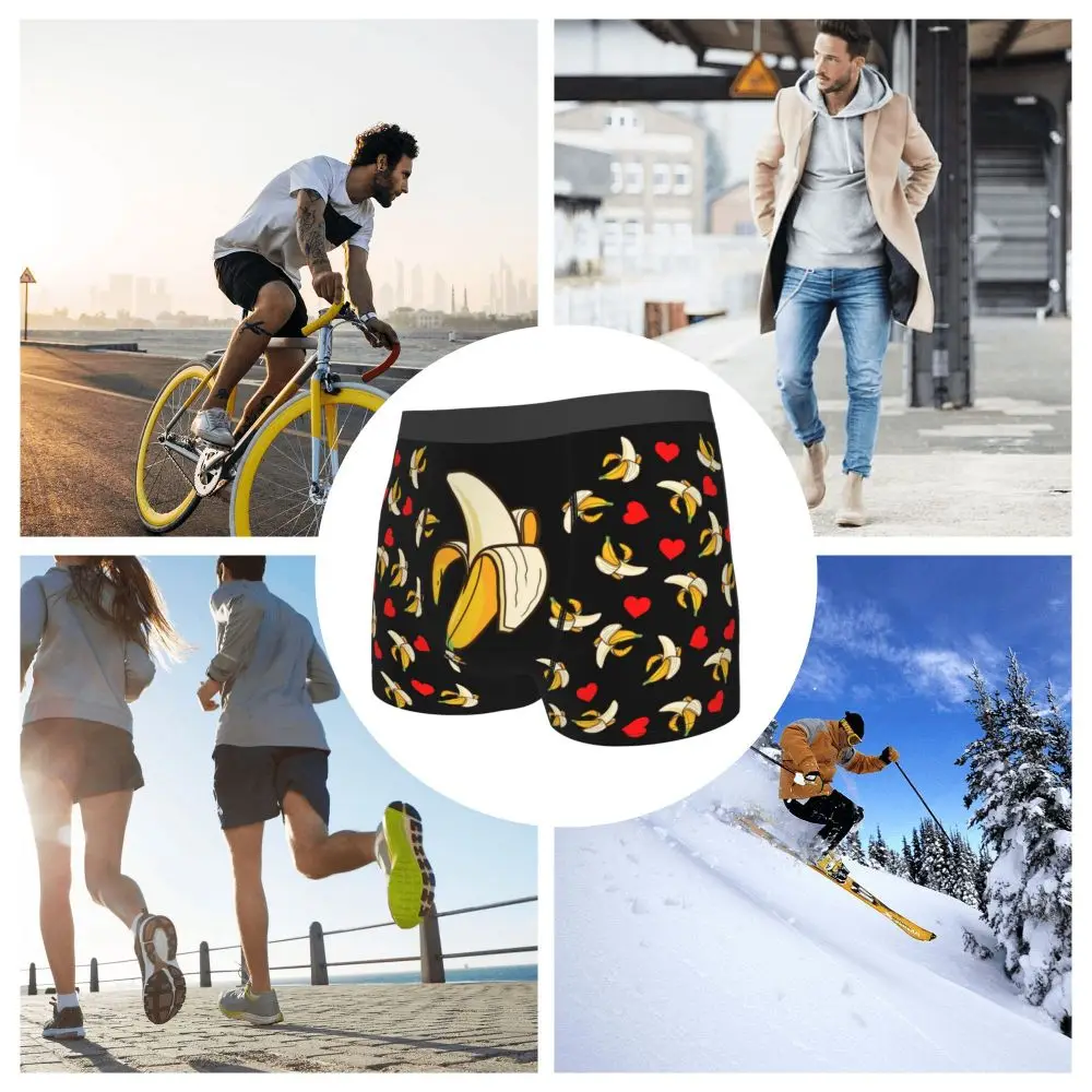 Custom Carrot With Hearts Underwear Men Printed Personalized Custom Boxer Briefs Shorts Panties Breathable Underpants