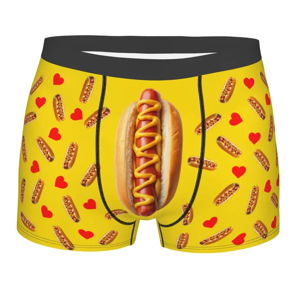 Custom Carrot With Hearts Underwear Men Printed Personalized Custom Boxer Briefs Shorts Panties Breathable Underpants