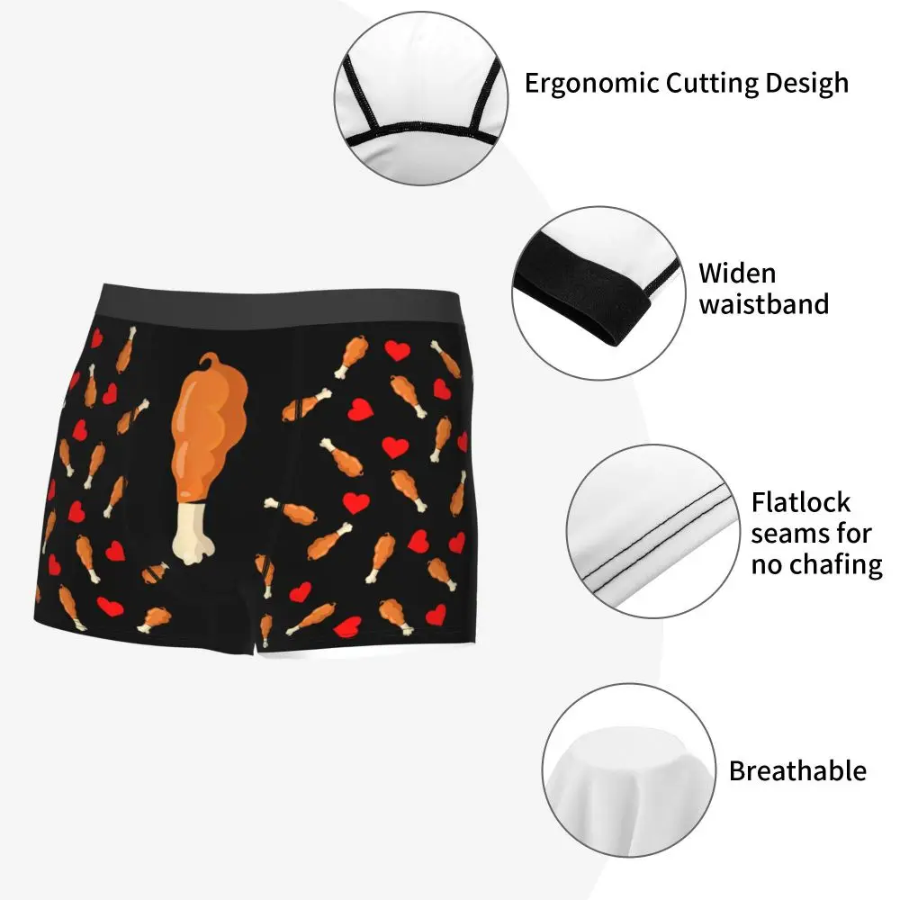 Custom Carrot With Hearts Underwear Men Printed Personalized Custom Boxer Briefs Shorts Panties Breathable Underpants