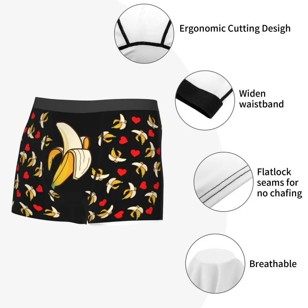 Custom Carrot With Hearts Underwear Men Printed Personalized Custom Boxer Briefs Shorts Panties Breathable Underpants