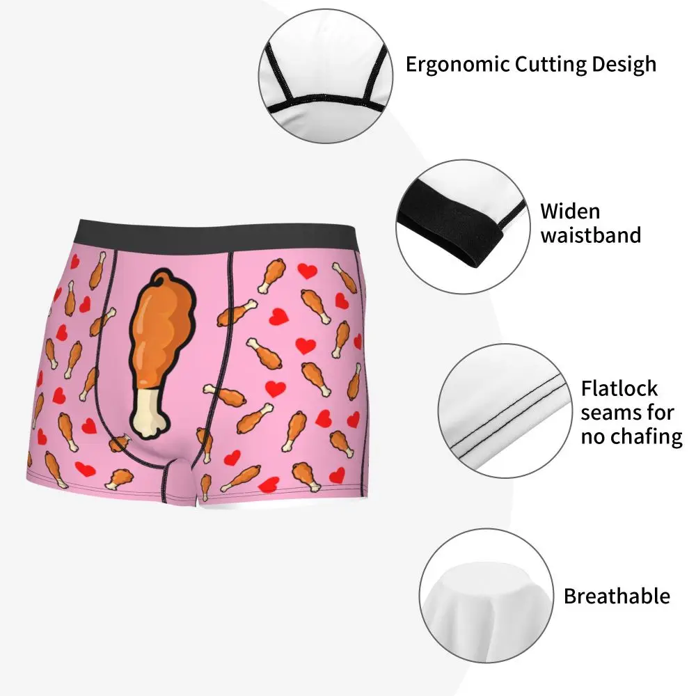 Custom Carrot With Hearts Underwear Men Printed Personalized Custom Boxer Briefs Shorts Panties Breathable Underpants