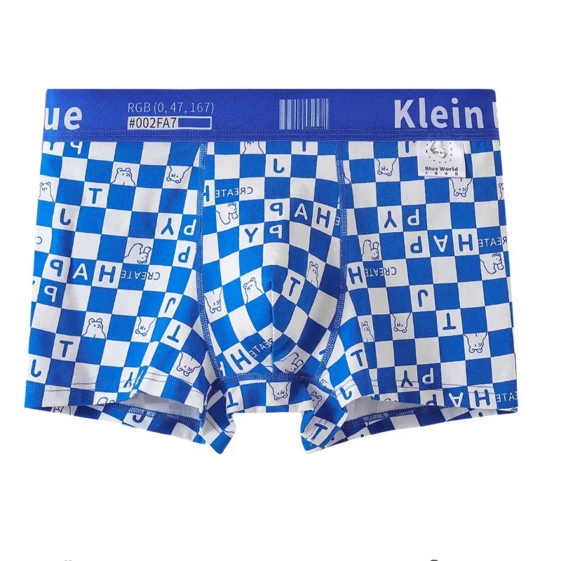 Cotton Underwear Blue Men's U Pouch Boxers Shorts Fashion Swimming Trunks Breathable Swimsuit Teenage Panties Briefs Wholesale