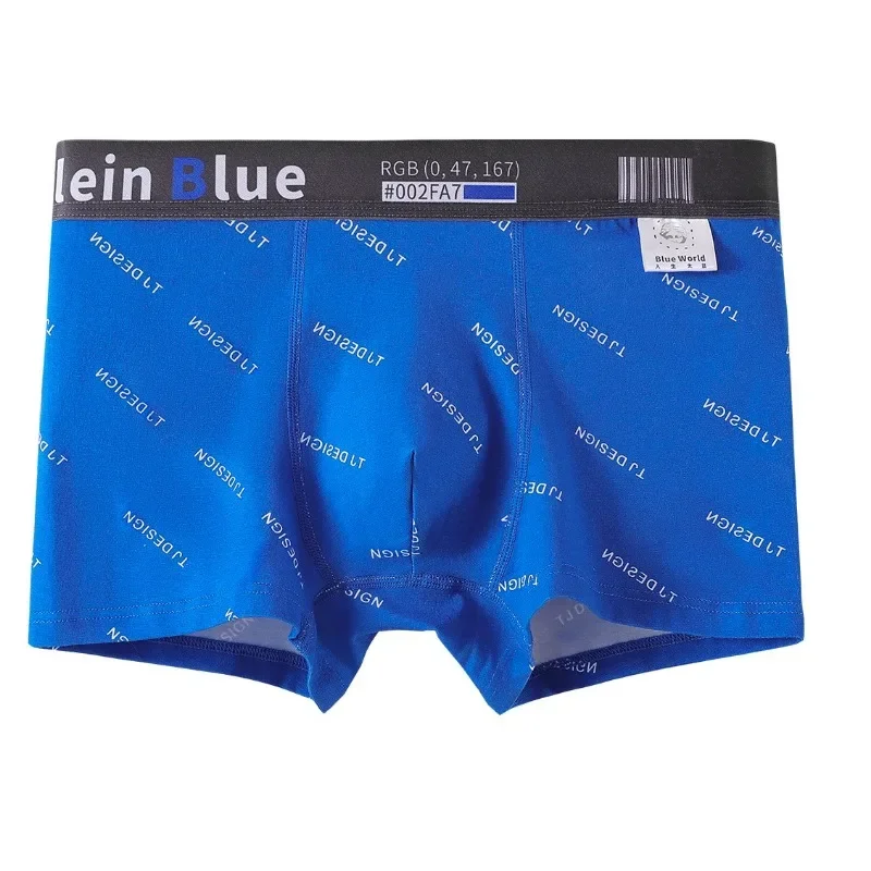 Cotton Underwear Blue Men's U Pouch Boxers Shorts Fashion Swimming Trunks Breathable Swimsuit Teenage Panties Briefs Wholesale
