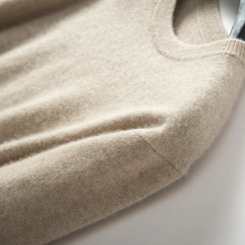 ZOCEPT High Quality Thermal Sweater Male Clothes Autumn Winter Plain Sweaters O-Neck Casual 100 Cashmere Knit Pullover for Men