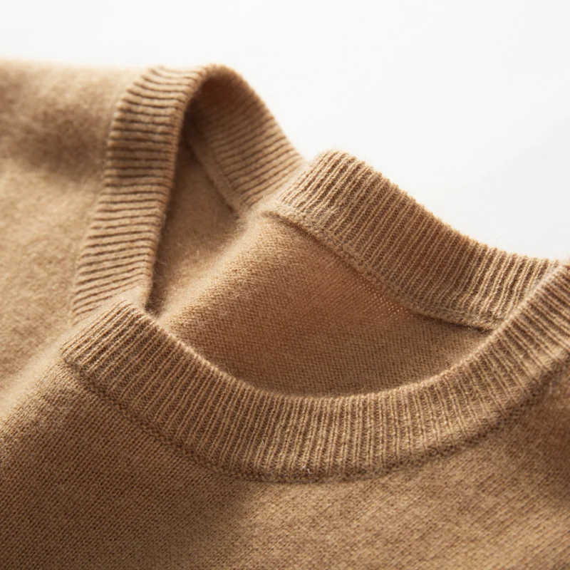 ZOCEPT High Quality Thermal Sweater Male Clothes Autumn Winter Plain Sweaters O-Neck Casual 100 Cashmere Knit Pullover for Men