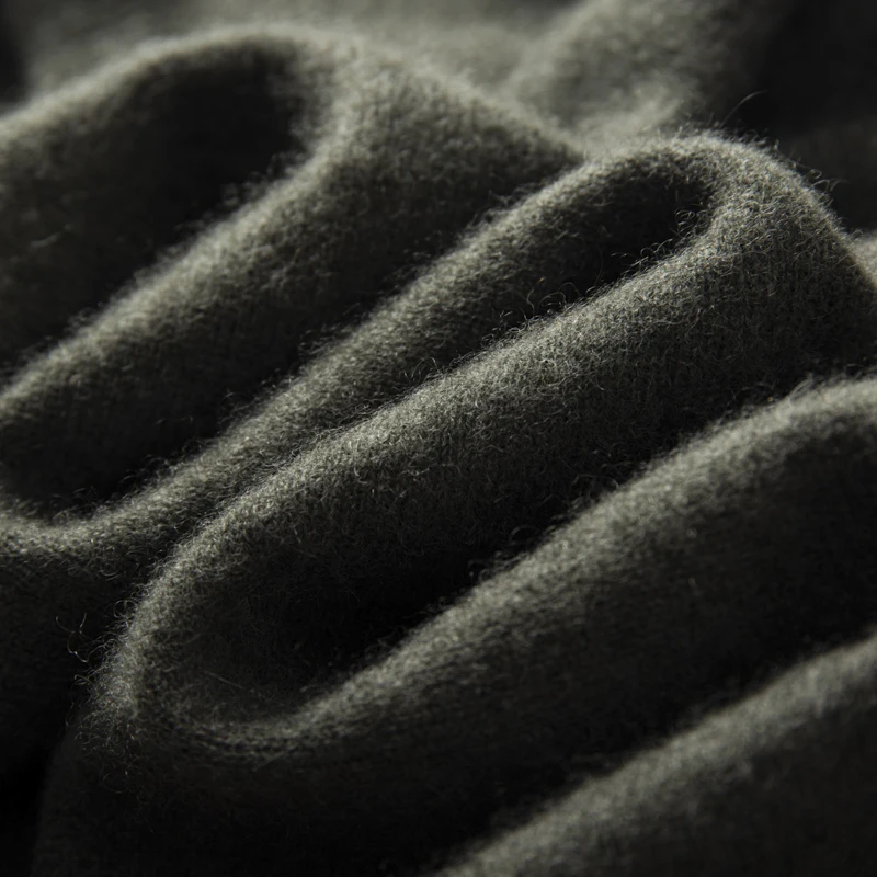 ZOCEPT High Quality Thermal Sweater Male Clothes Autumn Winter Plain Sweaters O-Neck Casual 100 Cashmere Knit Pullover for Men