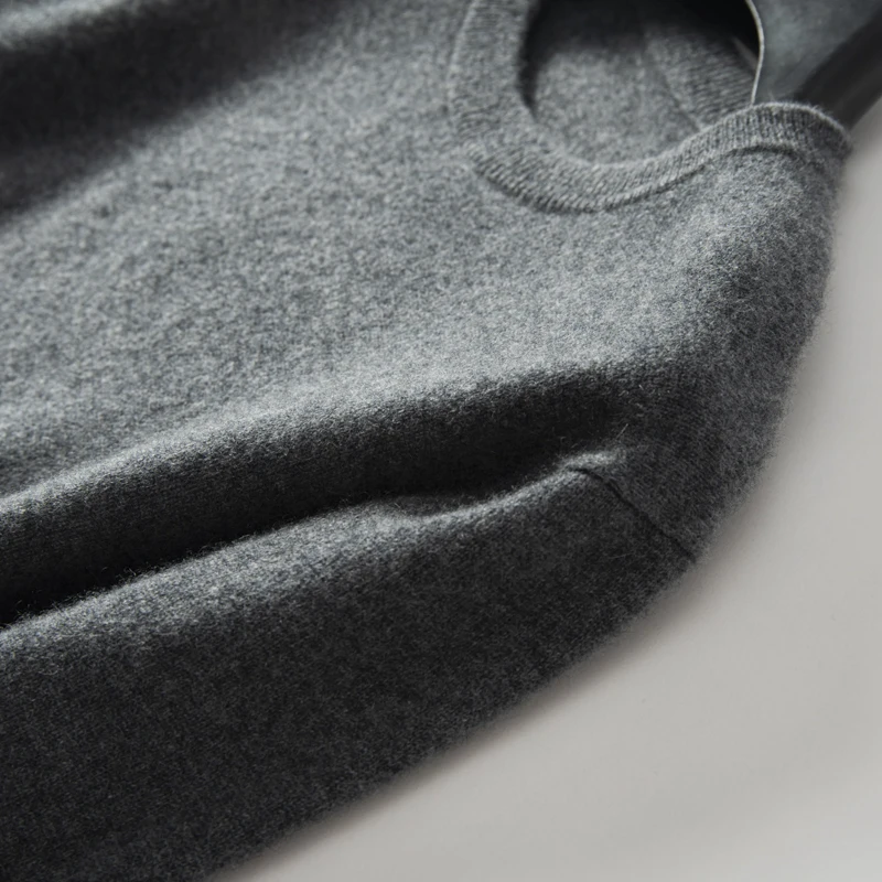 ZOCEPT High Quality Thermal Sweater Male Clothes Autumn Winter Plain Sweaters O-Neck Casual 100 Cashmere Knit Pullover for Men