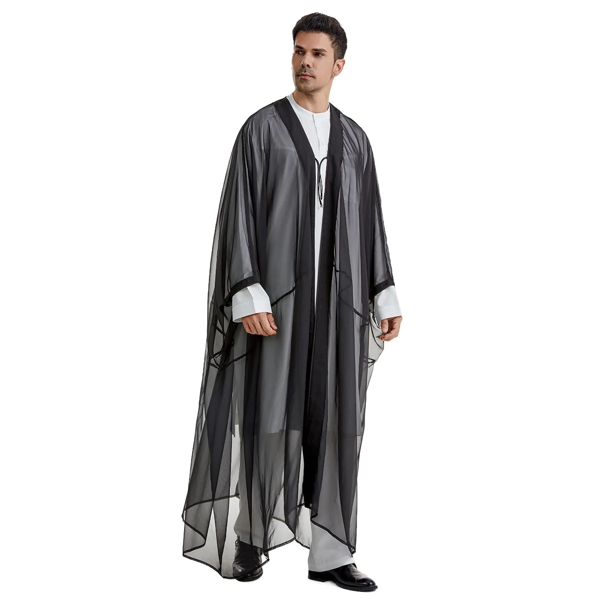 Ramadan Eid Abayas Prayer Kaftan Men Muslim Kimono Open Abaya Turkey Arabic Dishdasha Islam Djellaba Robe Morocco Jubba Thobe