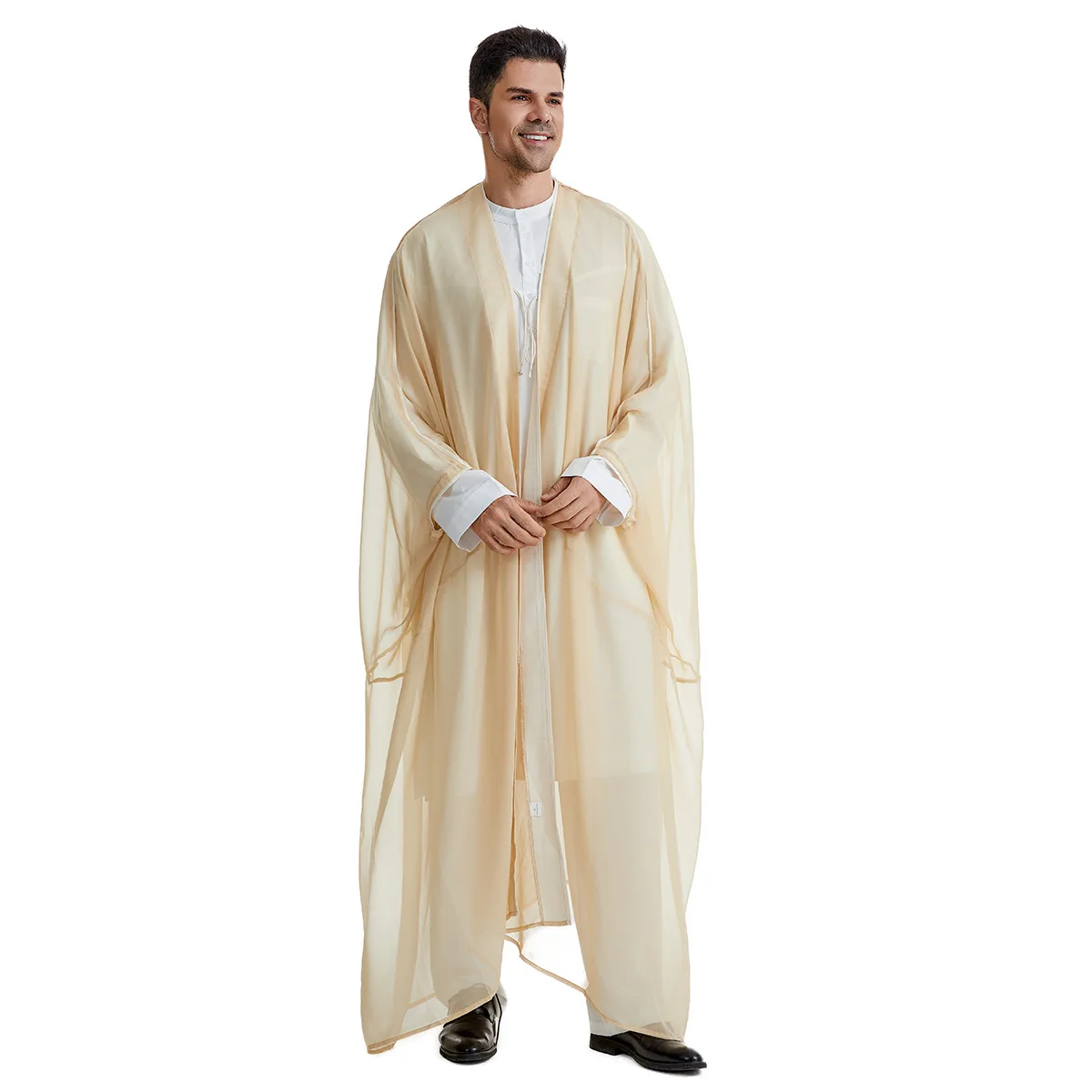 Ramadan Eid Abayas Prayer Kaftan Men Muslim Kimono Open Abaya Turkey Arabic Dishdasha Islam Djellaba Robe Morocco Jubba Thobe