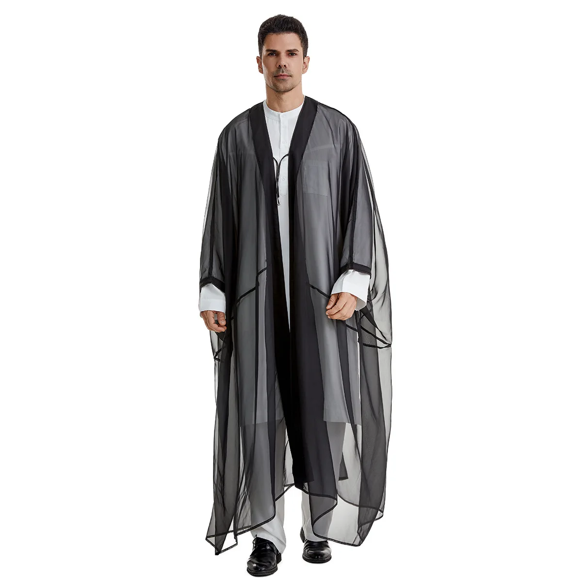 Ramadan Eid Abayas Prayer Kaftan Men Muslim Kimono Open Abaya Turkey Arabic Dishdasha Islam Djellaba Robe Morocco Jubba Thobe