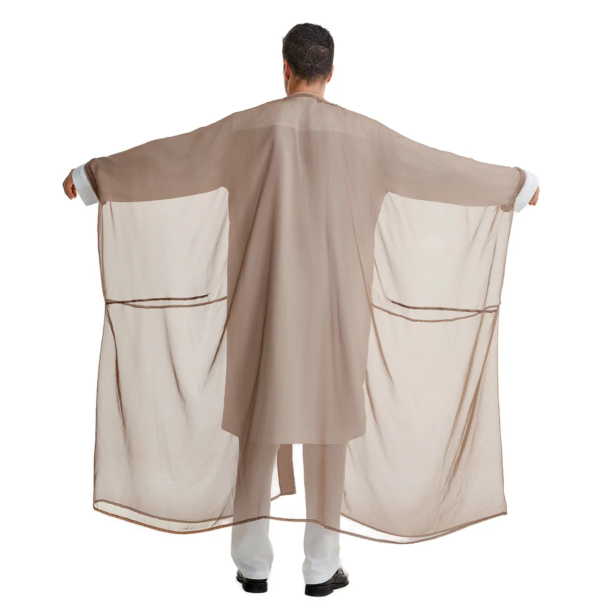 Ramadan Eid Abayas Prayer Kaftan Men Muslim Kimono Open Abaya Turkey Arabic Dishdasha Islam Djellaba Robe Morocco Jubba Thobe