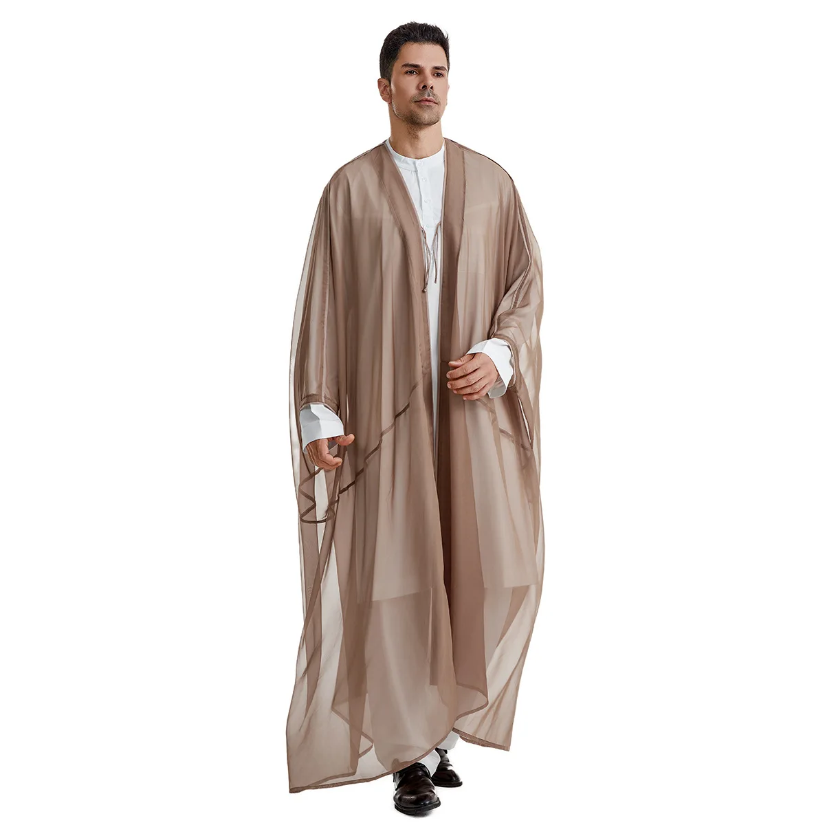 Ramadan Eid Abayas Prayer Kaftan Men Muslim Kimono Open Abaya Turkey Arabic Dishdasha Islam Djellaba Robe Morocco Jubba Thobe