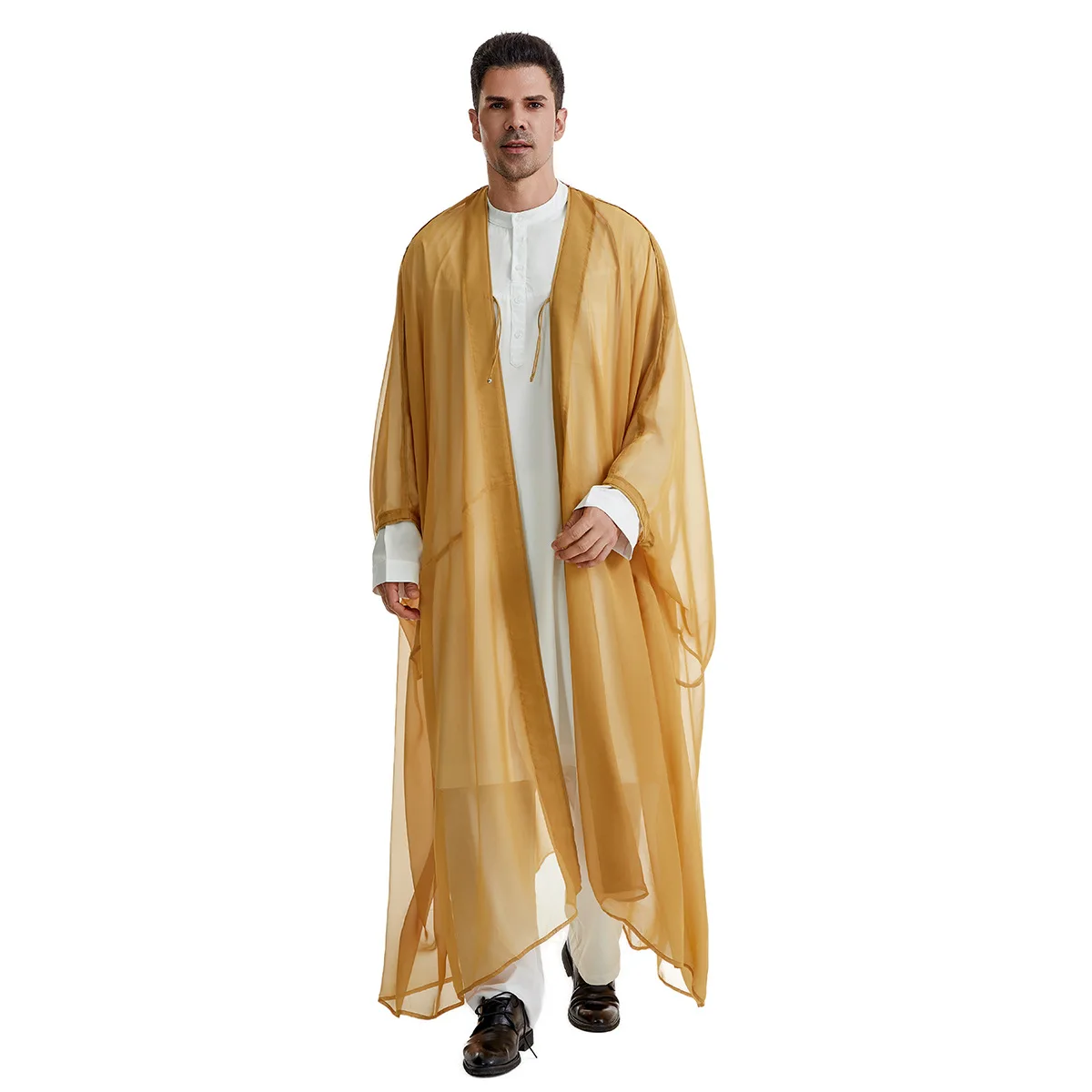 Ramadan Eid Abayas Prayer Kaftan Men Muslim Kimono Open Abaya Turkey Arabic Dishdasha Islam Djellaba Robe Morocco Jubba Thobe