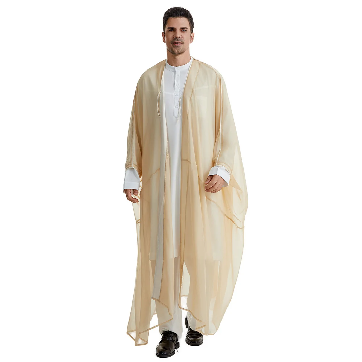 Ramadan Eid Abayas Prayer Kaftan Men Muslim Kimono Open Abaya Turkey Arabic Dishdasha Islam Djellaba Robe Morocco Jubba Thobe