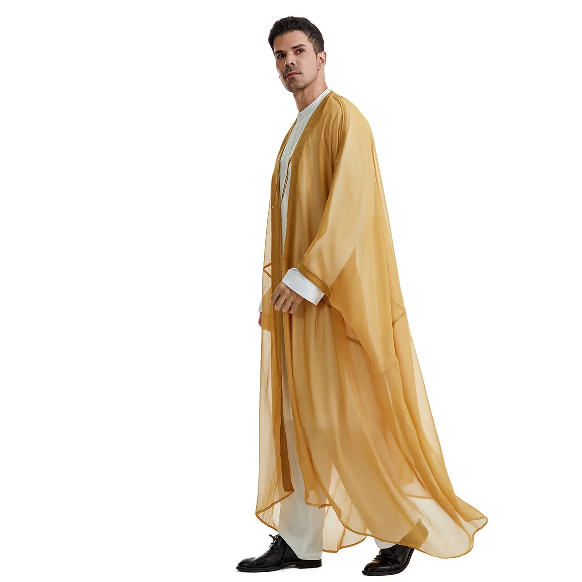 Ramadan Eid Abayas Prayer Kaftan Men Muslim Kimono Open Abaya Turkey Arabic Dishdasha Islam Djellaba Robe Morocco Jubba Thobe