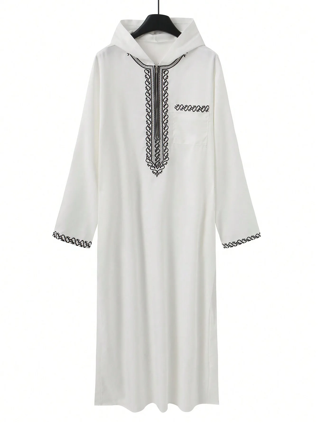 Islam Kaftan Muslim Men Clothing Moroccan Caftan Hand Embroidered Loose and Breathable Djellaba Abaya Thobe for Male Summer 2025