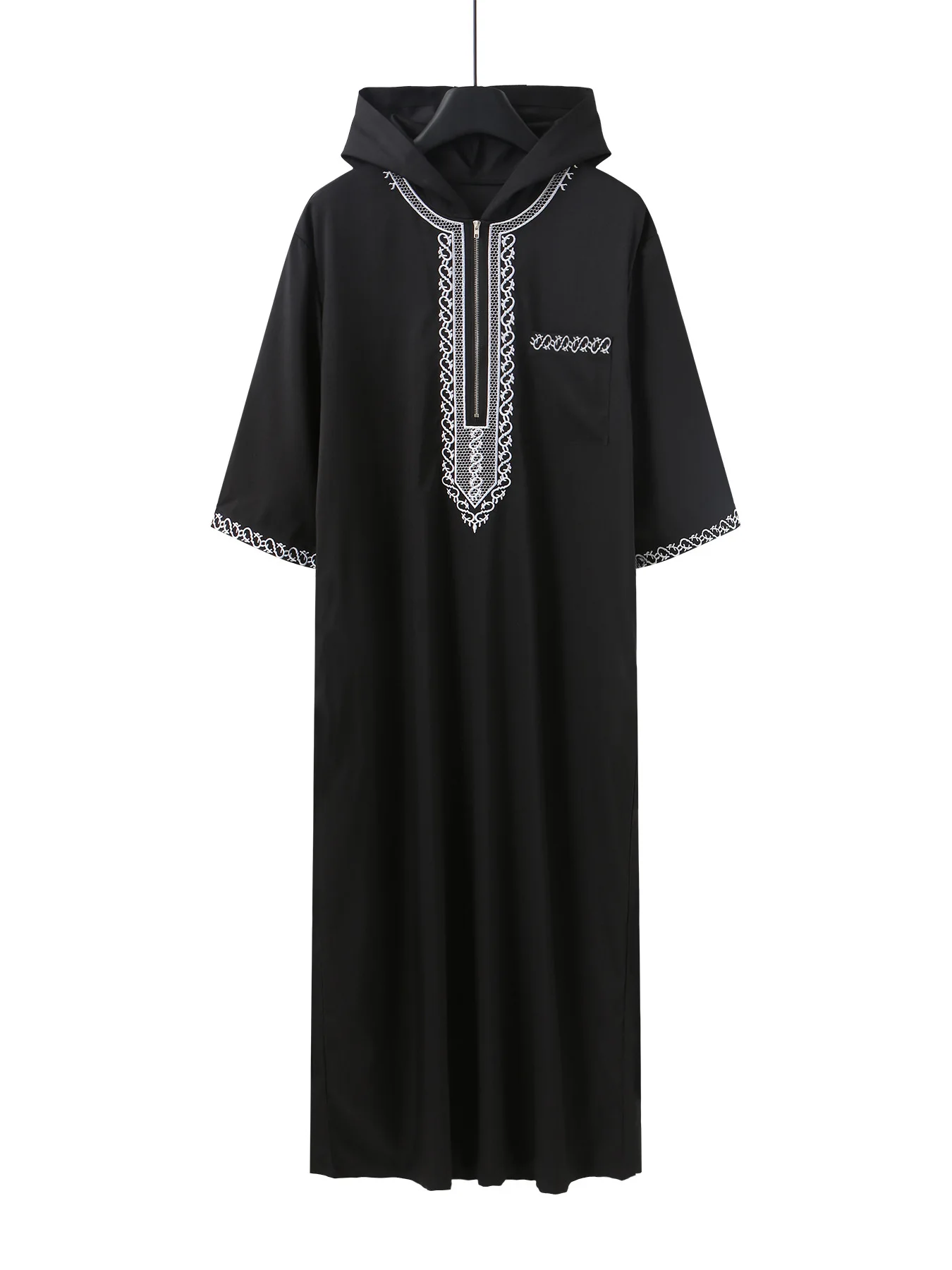 Islam Kaftan Muslim Men Clothing Moroccan Caftan Hand Embroidered Loose and Breathable Djellaba Abaya Thobe for Male Summer 2025