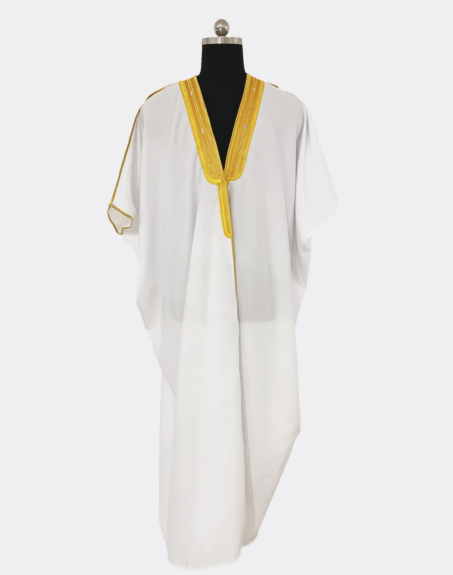 Middle East Men's Open Abayas Muslim Dress Kimono Dishdasha Islam Clothing Dubai Saudi Kaftan Embroidered Robe Prayer Gown Thobe