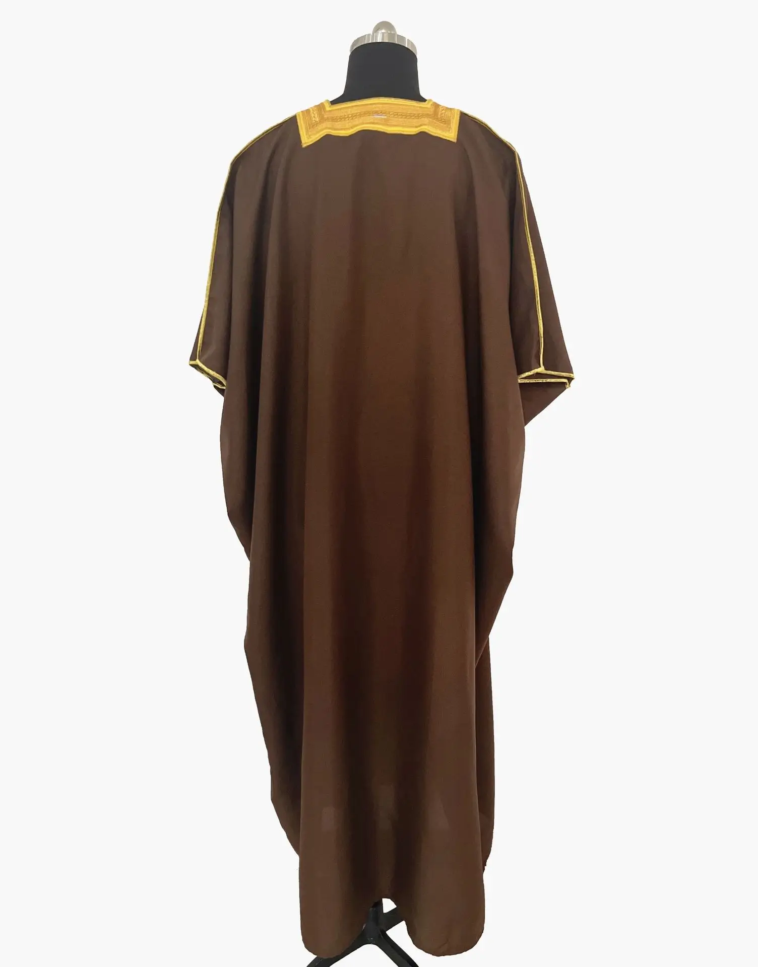 Middle East Men's Open Abayas Muslim Dress Kimono Dishdasha Islam Clothing Dubai Saudi Kaftan Embroidered Robe Prayer Gown Thobe