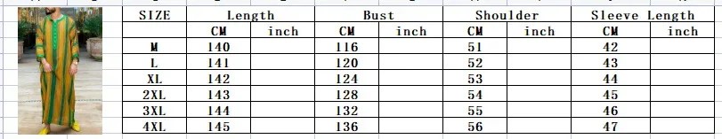 LIBIELIY Saudi Arabian Muslim Men Clothing, Arabian, Turkish Muslim, And Indian Abaya Ethnic - Style Striped Color - Blocking Lo