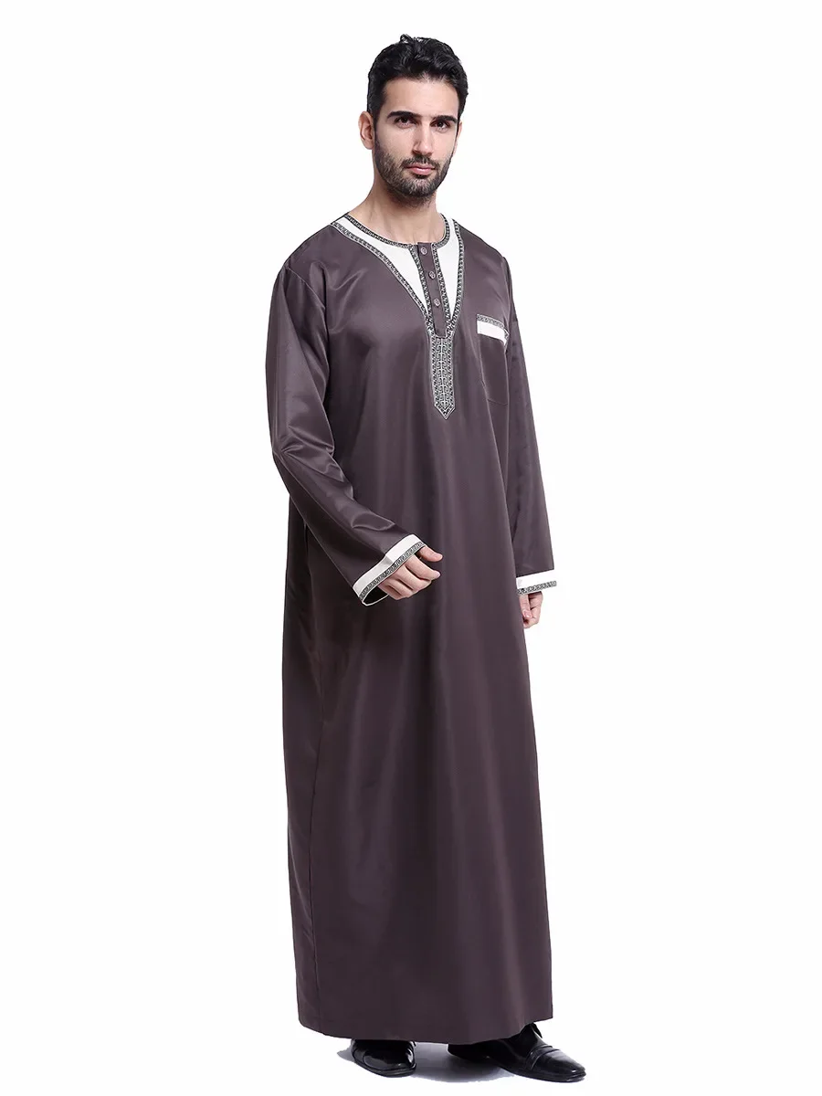 Abaya Men's Muslim Robes Clothing, Saudi Arabia, Dubai Leisure Outdoor Single-wear Muslim Robes, Turkey, Morocco Muslim S-3XL