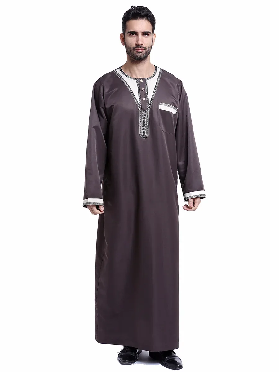 Abaya Men's Muslim Robes Clothing, Saudi Arabia, Dubai Leisure Outdoor Single-wear Muslim Robes, Turkey, Morocco Muslim S-3XL