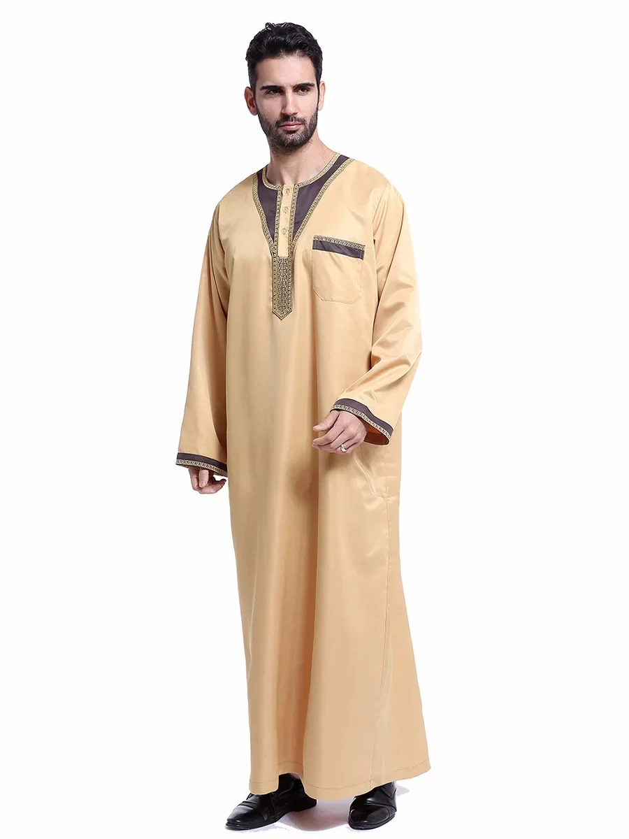 Abaya Men's Muslim Robes Clothing, Saudi Arabia, Dubai Leisure Outdoor Single-wear Muslim Robes, Turkey, Morocco Muslim S-3XL